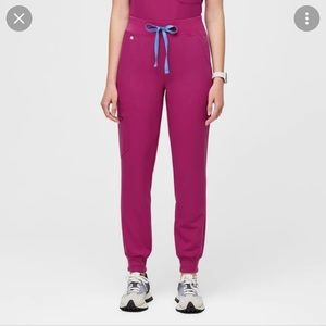 NWT FIGS Limited Edition Raspberry Sorbet High Waisted Zamora Jogger Size S